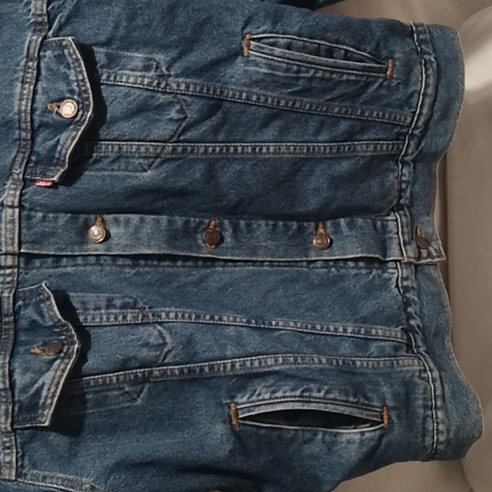 SALE! Levi's Strauss & Co. Denim Vintage Trucker Jacket W Blanket Lining Sz.M - Picture 4 of 13